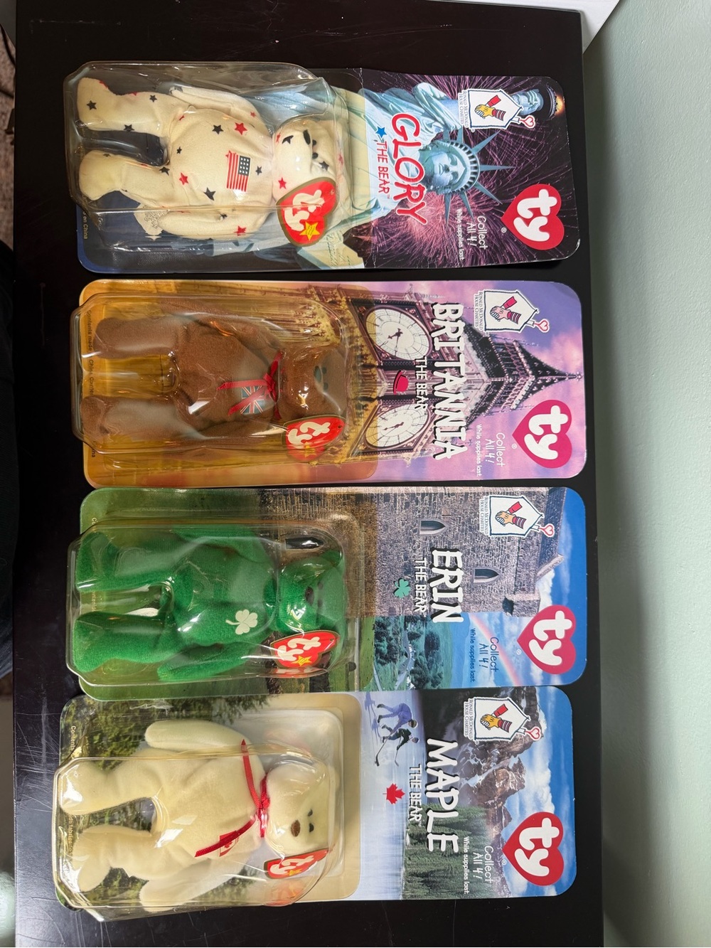 TY Beanie Baby Collector Bears Set of 4